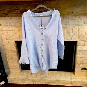 NWT Sassy Hills Fashion Blue Mykonos Dress, M/L